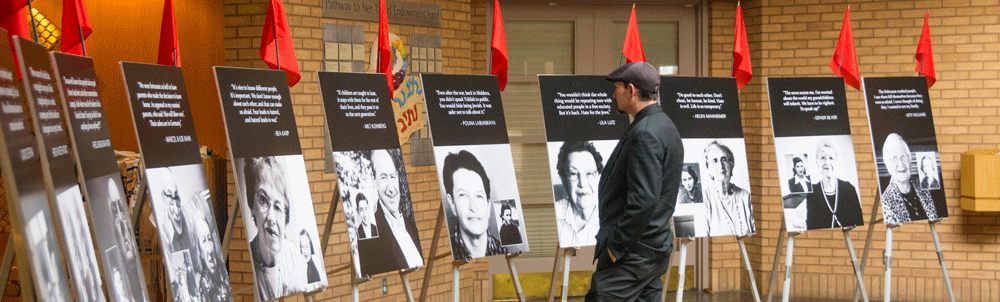 Yom HaShoah Institute for Holocaust Education exhibit at Beth El Synagogue