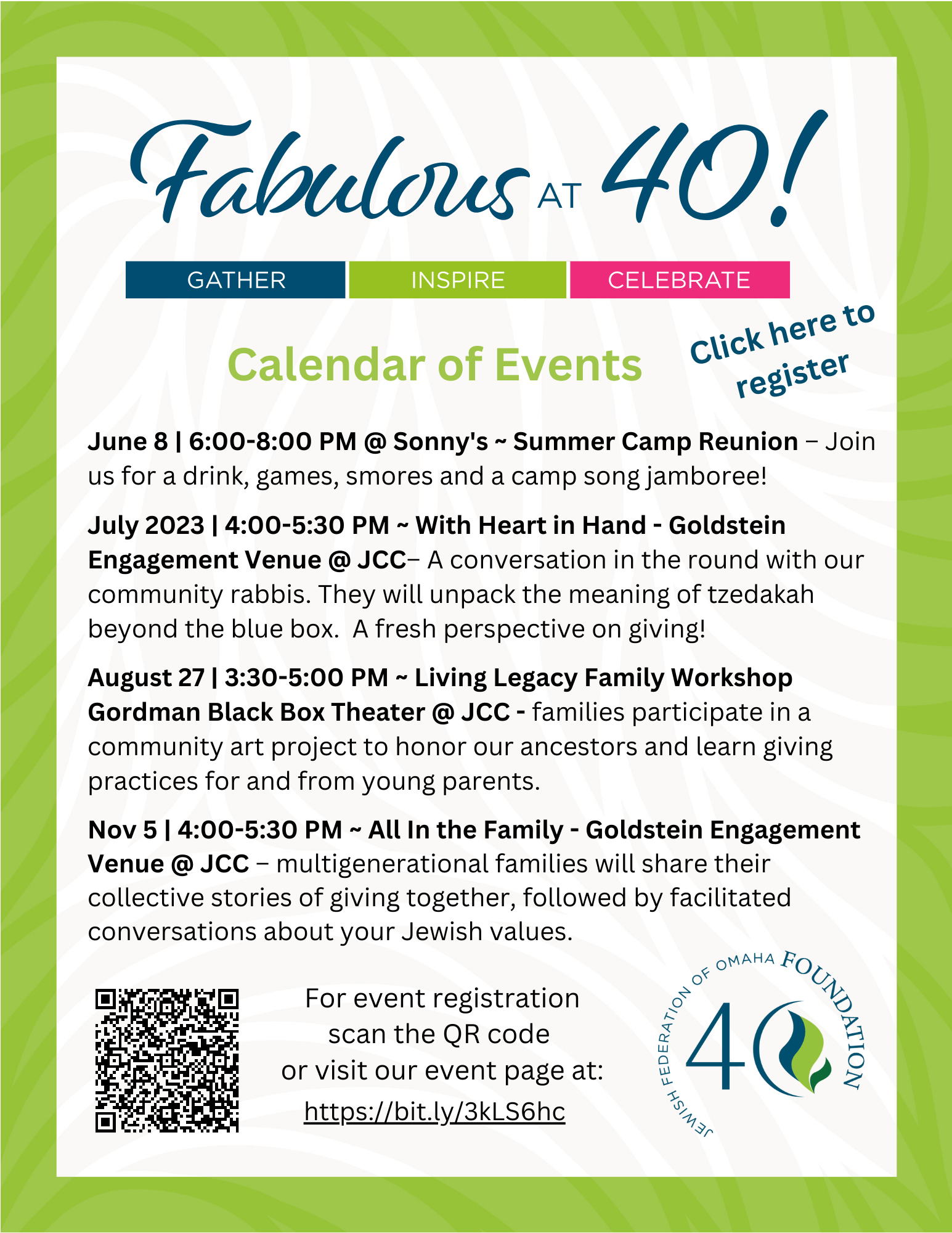 40th Anniversary flyer